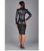 Leatherette Dress back view