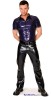 Herren Kurzarm Latexhemd